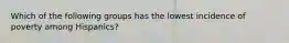 Which of the following groups has the lowest incidence of poverty among Hispanics?