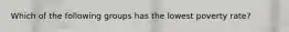 Which of the following groups has the lowest poverty rate?