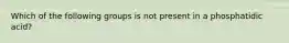 Which of the following groups is not present in a phosphatidic acid?