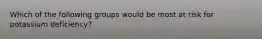 Which of the following groups would be most at risk for potassium deficiency?
