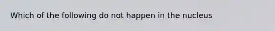 Which of the following do not happen in the nucleus