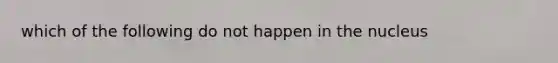 which of the following do not happen in the nucleus