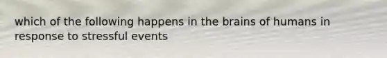 which of the following happens in the brains of humans in response to stressful events