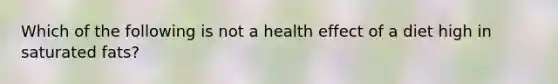 Which of the following is not a health effect of a diet high in saturated fats?