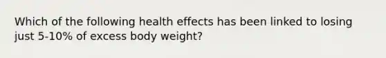 Which of the following health effects has been linked to losing just 5-10% of excess body weight?