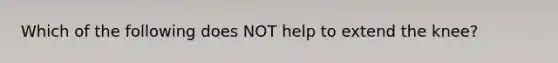 Which of the following does NOT help to extend the knee?