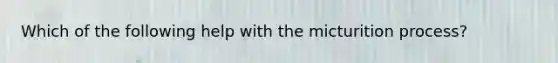 Which of the following help with the micturition process?