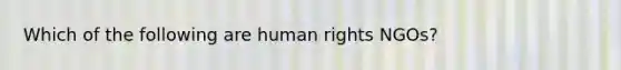 Which of the following are human rights NGOs?