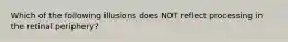 Which of the following illusions does NOT reflect processing in the retinal periphery?