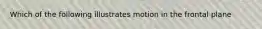 Which of the following illustrates motion in the frontal plane