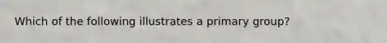 Which of the following illustrates a primary group?