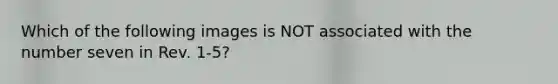 Which of the following images is NOT associated with the number seven in Rev. 1-5?