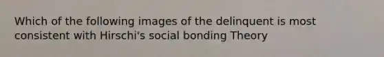 Which of the following images of the delinquent is most consistent with Hirschi's social bonding Theory