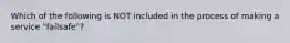 Which of the following is NOT included in the process of making a service "failsafe"?
