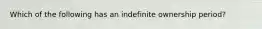 Which of the following has an indefinite ownership period?