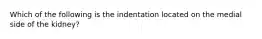 Which of the following is the indentation located on the medial side of the kidney?