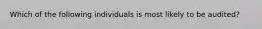 Which of the following individuals is most likely to be audited?