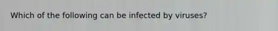 Which of the following can be infected by viruses?