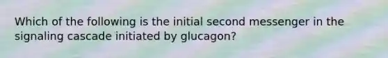 Which of the following is the initial second messenger in the signaling cascade initiated by glucagon?