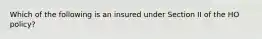 Which of the following is an insured under Section II of the HO policy?