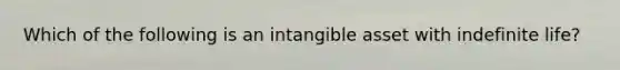 Which of the following is an intangible asset with indefinite life?