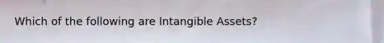 Which of the following are Intangible Assets?