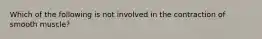 Which of the following is not involved in the contraction of smooth muscle?