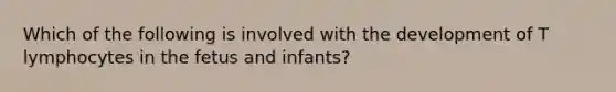 Which of the following is involved with the development of T lymphocytes in the fetus and infants?