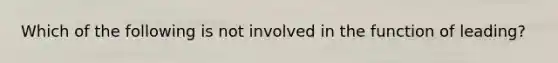 Which of the following is not involved in the function of leading?