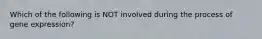 Which of the following is NOT involved during the process of gene expression?