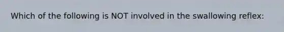 Which of the following is NOT involved in the swallowing reflex: