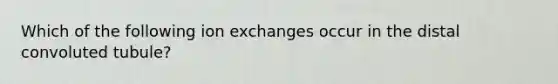 Which of the following ion exchanges occur in the distal convoluted tubule?