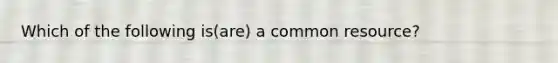 Which of the following is(are) a common resource?