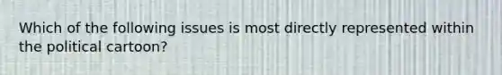 Which of the following issues is most directly represented within the political cartoon?