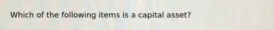 Which of the following items is a capital asset?