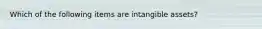 Which of the following items are intangible assets?