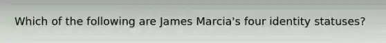 Which of the following are James Marcia's four identity statuses?