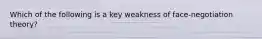 Which of the following is a key weakness of face-negotiation theory?