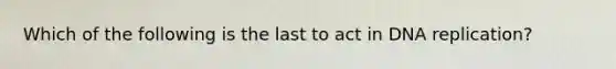 Which of the following is the last to act in DNA replication?