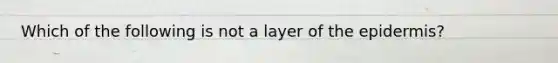 Which of the following is not a layer of the epidermis?