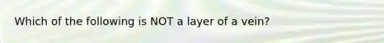 Which of the following is NOT a layer of a vein?