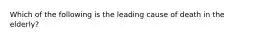 Which of the following is the leading cause of death in the elderly?