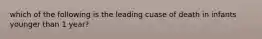 which of the following is the leading cuase of death in infants younger than 1 year?