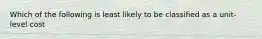 Which of the following is least likely to be classified as a unit-level cost