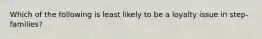 Which of the following is least likely to be a loyalty issue in step-families?