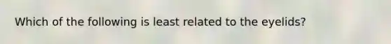Which of the following is least related to the eyelids?