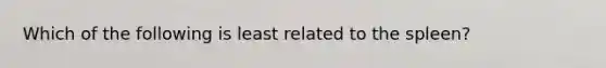 Which of the following is least related to the spleen?