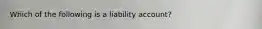 Which of the following is a liability​ account?