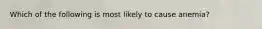 Which of the following is most likely to cause anemia?