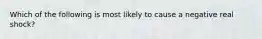 Which of the following is most likely to cause a negative real shock?